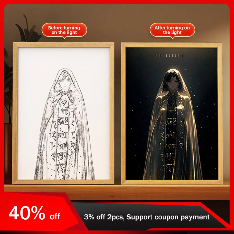 

22cm/8.66in Mysticons 3D Anime Led Night Lamps Peripherals Collectible Display Accessories Crafts Toys Bedroom Decorative Gifts