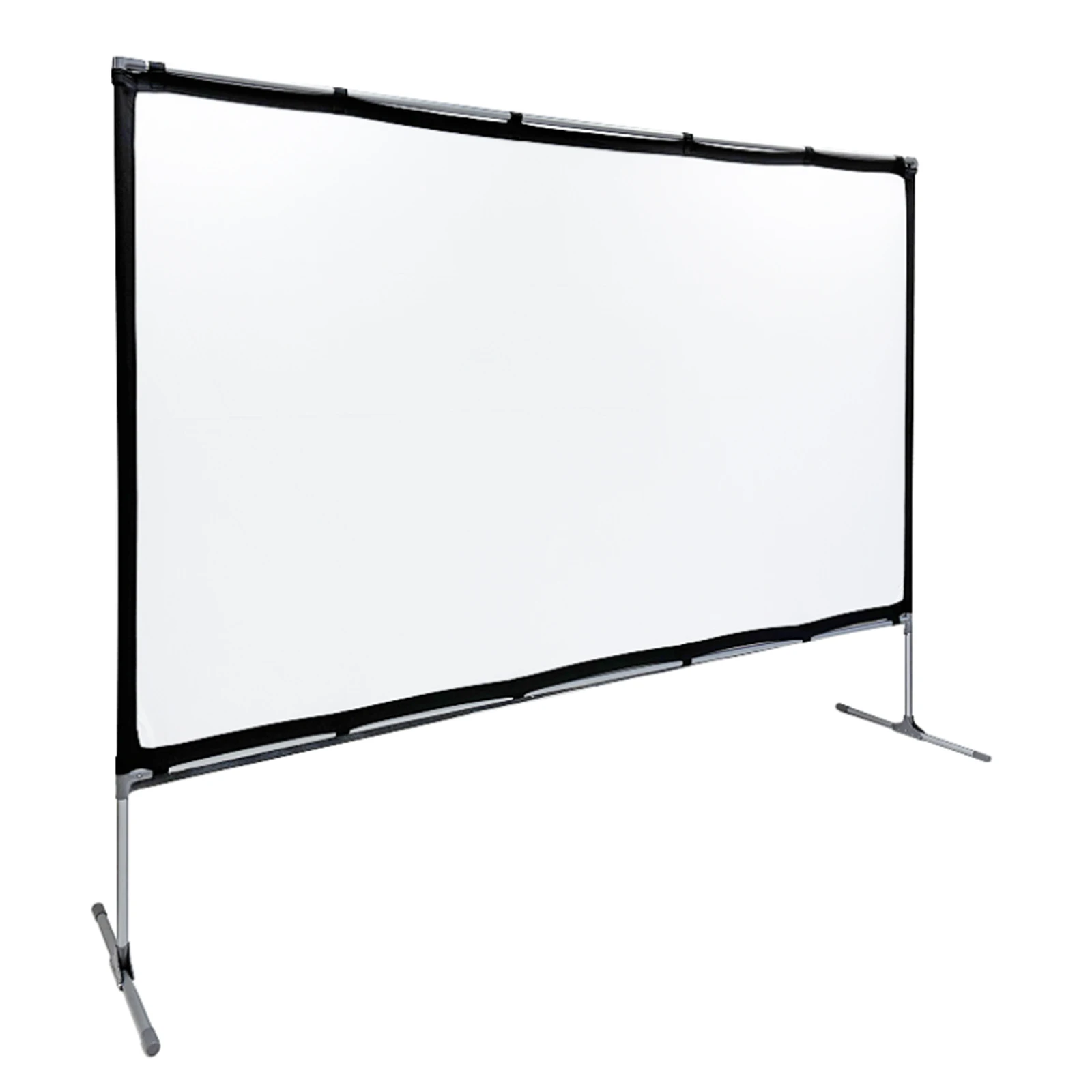 

VEVSHAO Без морщин 160г. ° Угловой экран проектора с подставкой, белый 100-дюймовый двухсторонний экран для домашнего кинотеатра на открытом воздухе