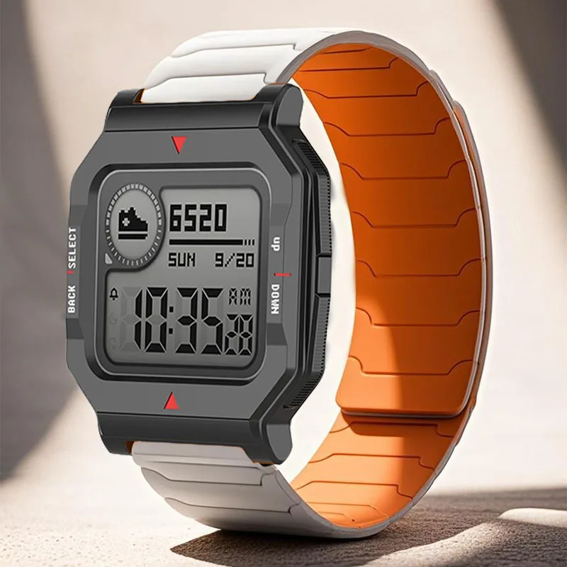 22mm 20mm Magnetisches Silikonarmband für Amazfit Neo/Active Max 3 2/Bip 6 5 3/GTR 42MM 47MM/GTS 4 3 2/Balance 2 1/Helio Sport Band