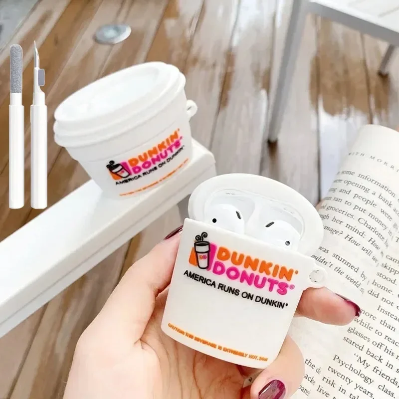 Taza de café de simulación creativa, funda para auriculares para Apple Airpods1/2 Pro Pro2 3 4, funda de silicona a prueba de caídas para auriculares