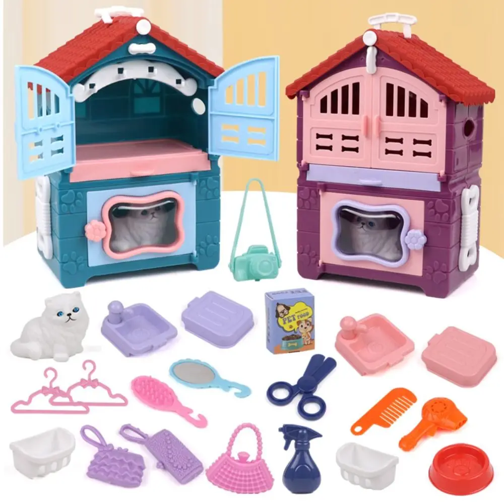 Multicolor Pet Dog Dollhouse Hobbies Plastic Handmade Kids Toys Classic Toy