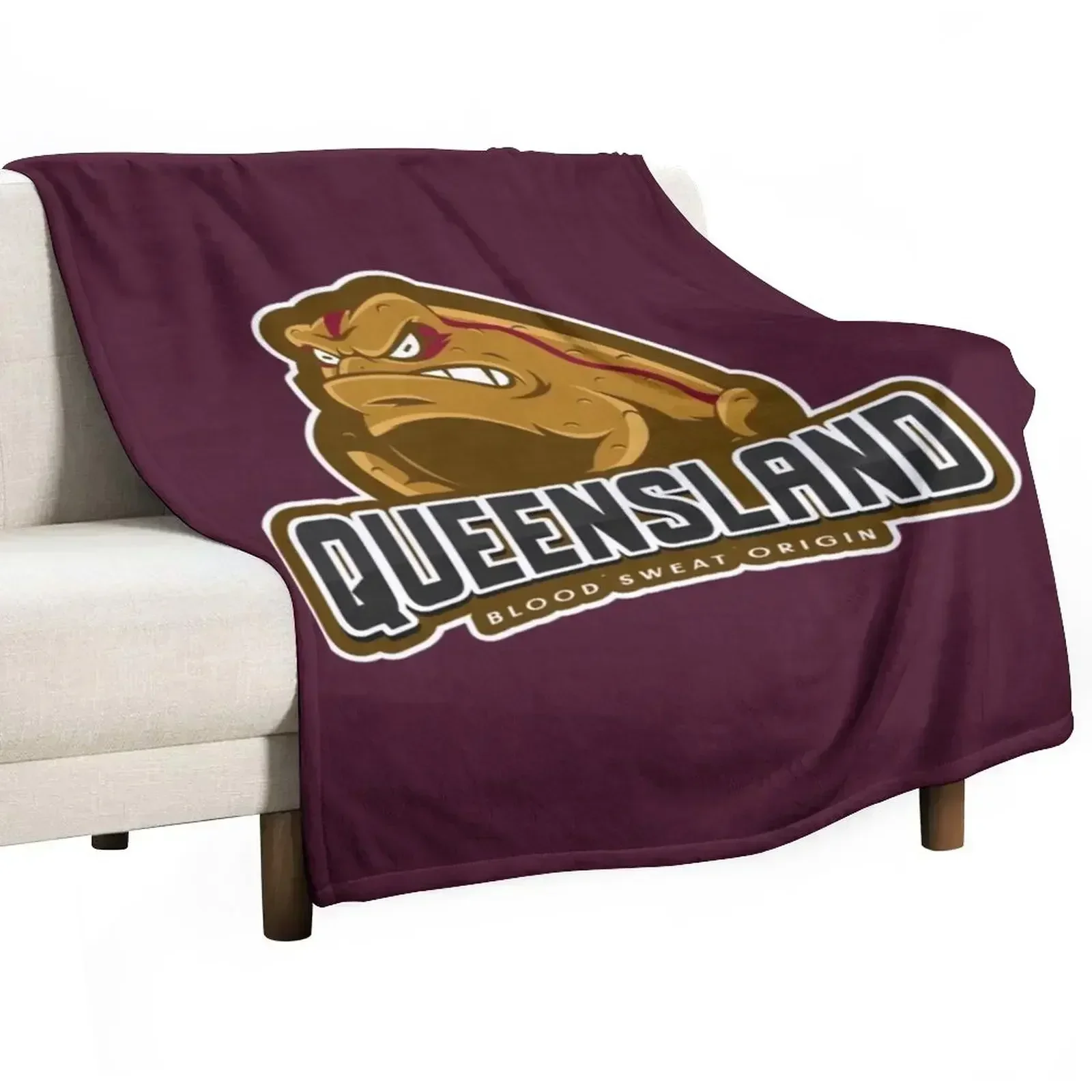 

Queensland Origin Supporter Throw Blanket Lightweight Warm Blanket for Indoor Outdoor Use