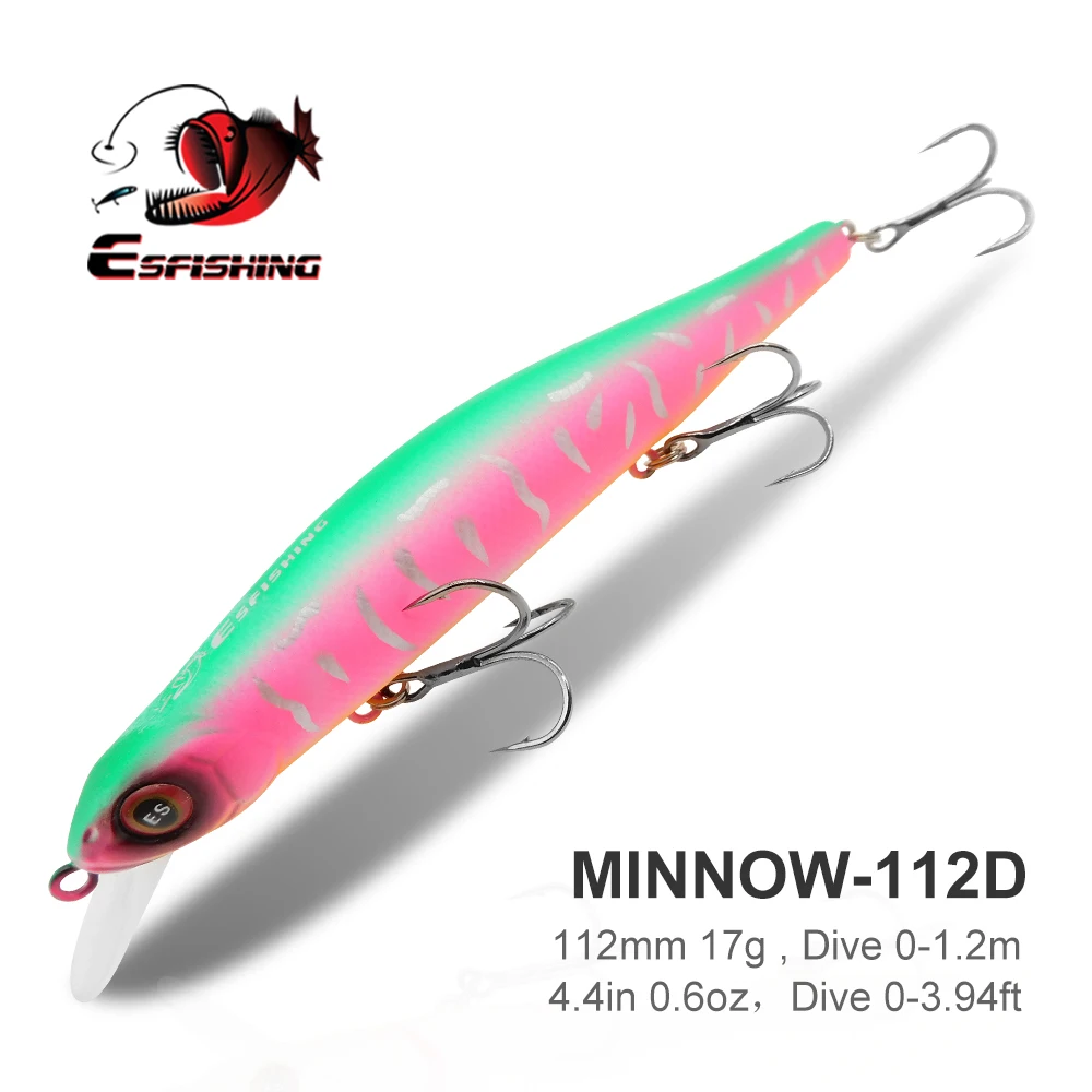 

ESFISHING Magnet Weight System 11cm17g Dive 0.8-1.2m Fishing Lures long casting Hard Bait Jerkbaits quality wobblers Minnow