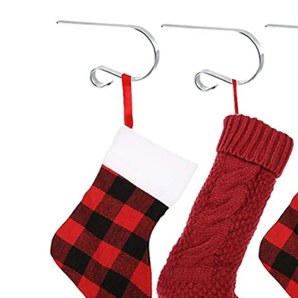 Organizador de medias navideñas, gancho para medias de mano de obra fina, soporte para medias navideñas, colgador de chimenea de Metal para repisa