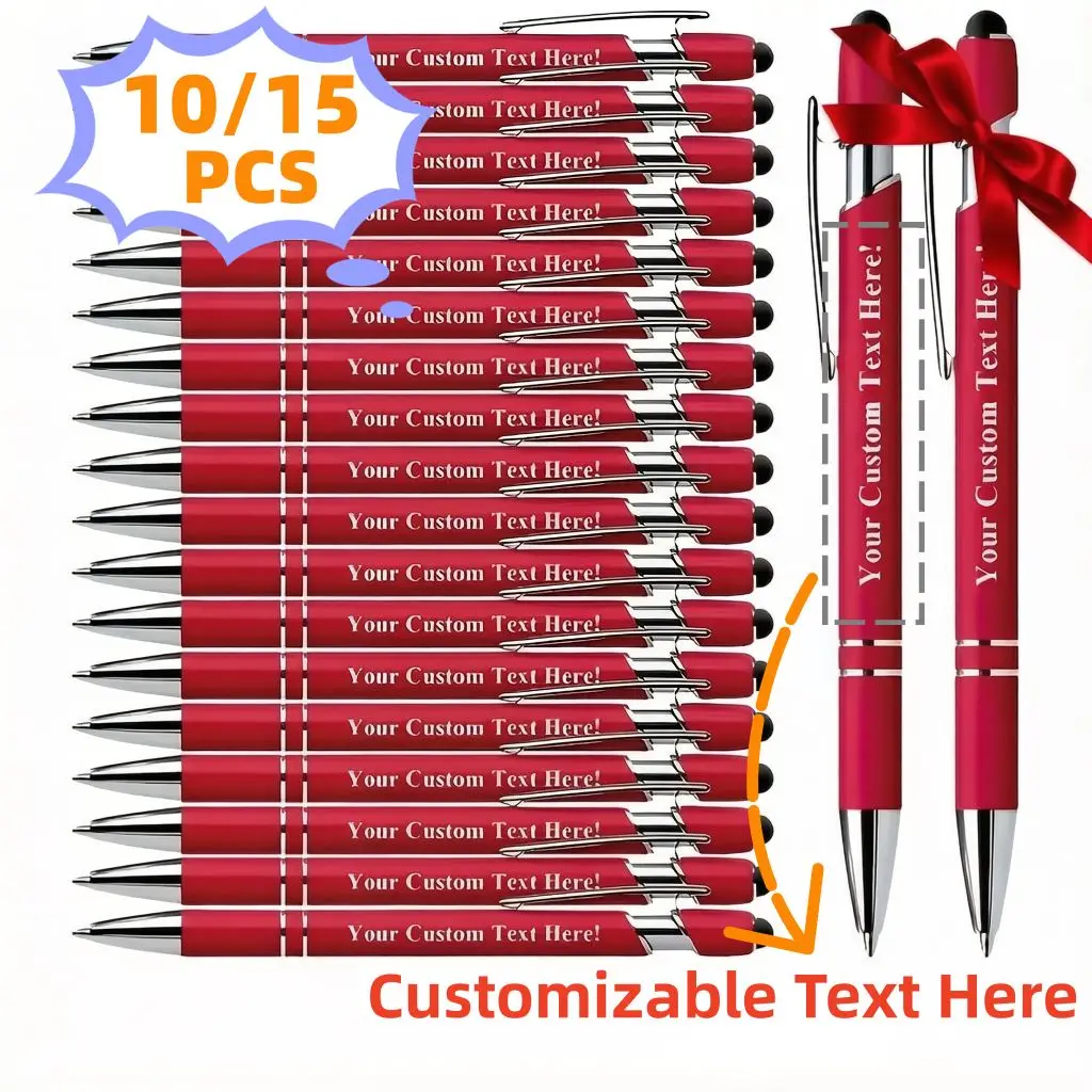 

10/15pcs Customizable Metal Ballpoint Pens Business Office Meeting Signature Pens School and Corporate Gifts Hotel Conference