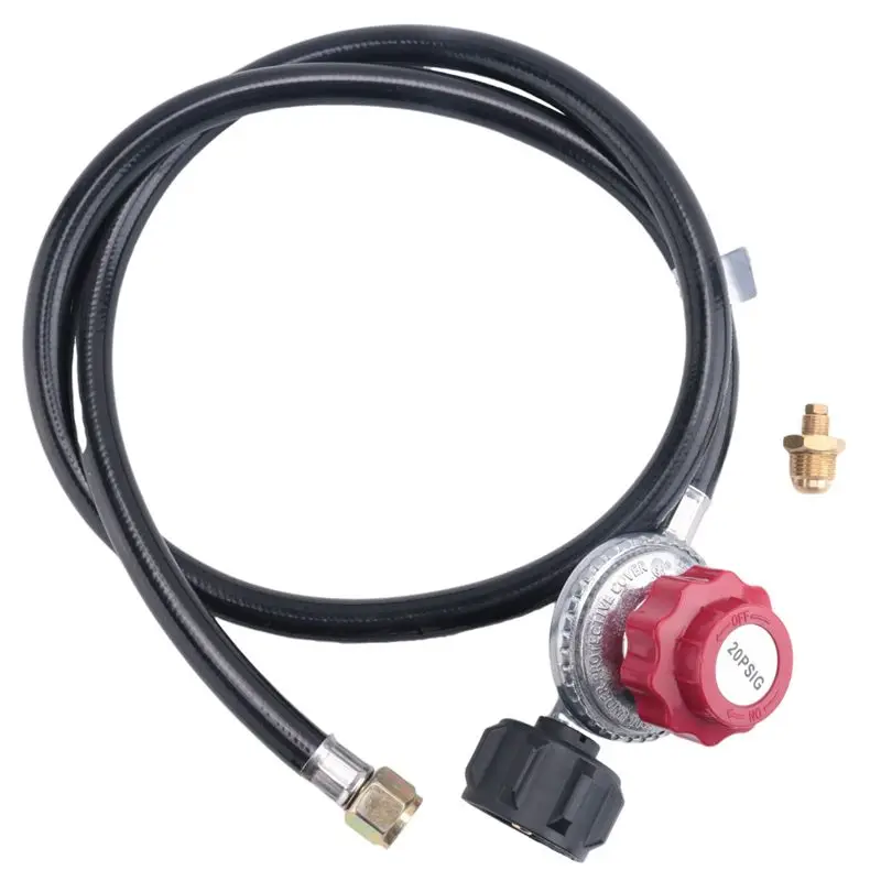 

Регулятор давления пропана AA05, 5 футов, 0-20 PSI, регулируемый, с резьбой QCC1 и 3/8 дюйма (гнездо), резиновый, для пропановых баллонов