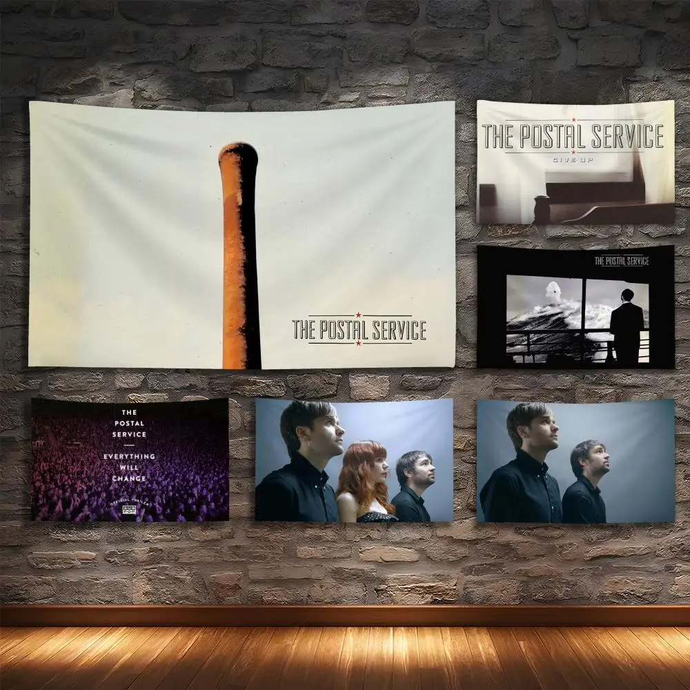 

THE P-POSTAL SERVICE Rock Tapestry Custom Living Bedroom Party Dormitory interior Wall bohemian Decoration Attached clip