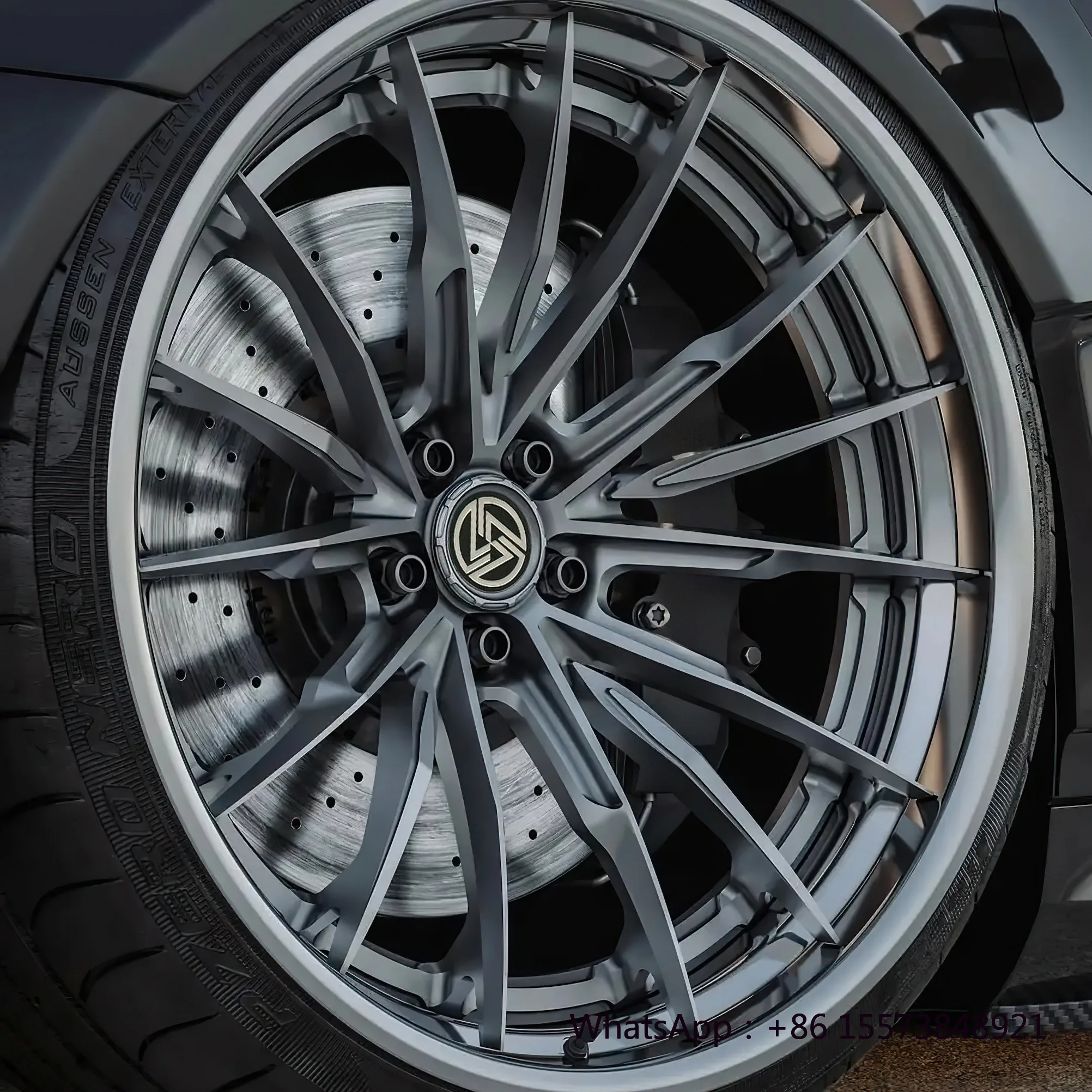 

2-Piece Custom Forged Wheels 5x112 5x120 5x114.3 Wheels 18 19 20 21 22 23 Inch Racing Car Alloy Rim