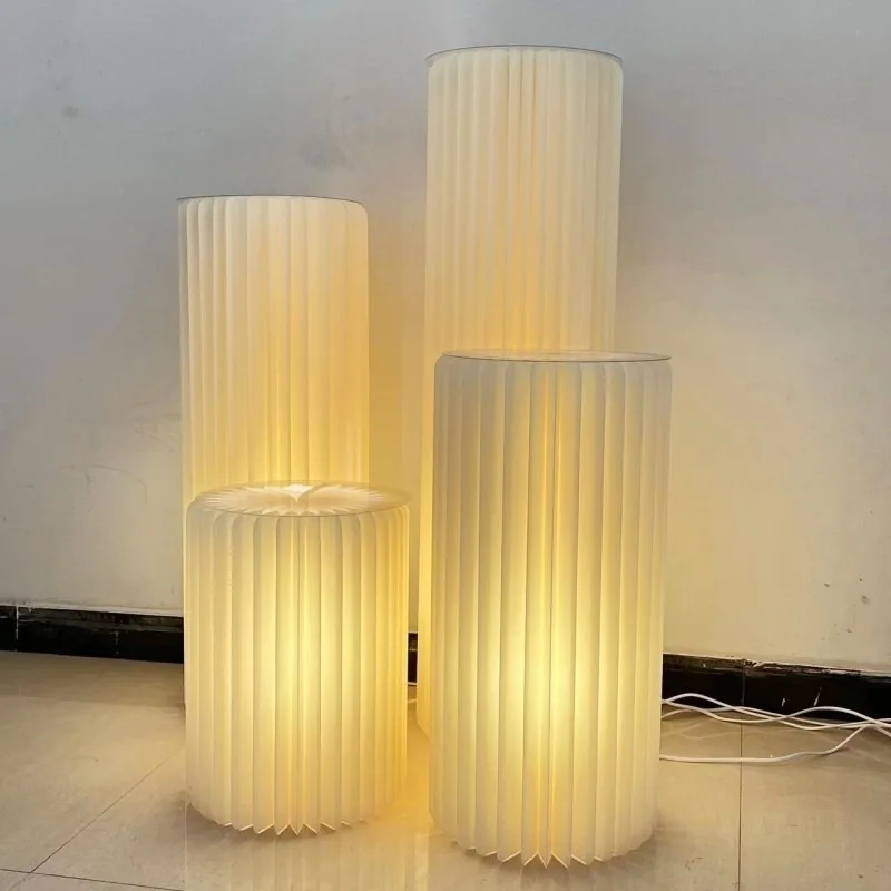 

Display platform base high and low combination luminous with light display stand base folding cylindrical stand display