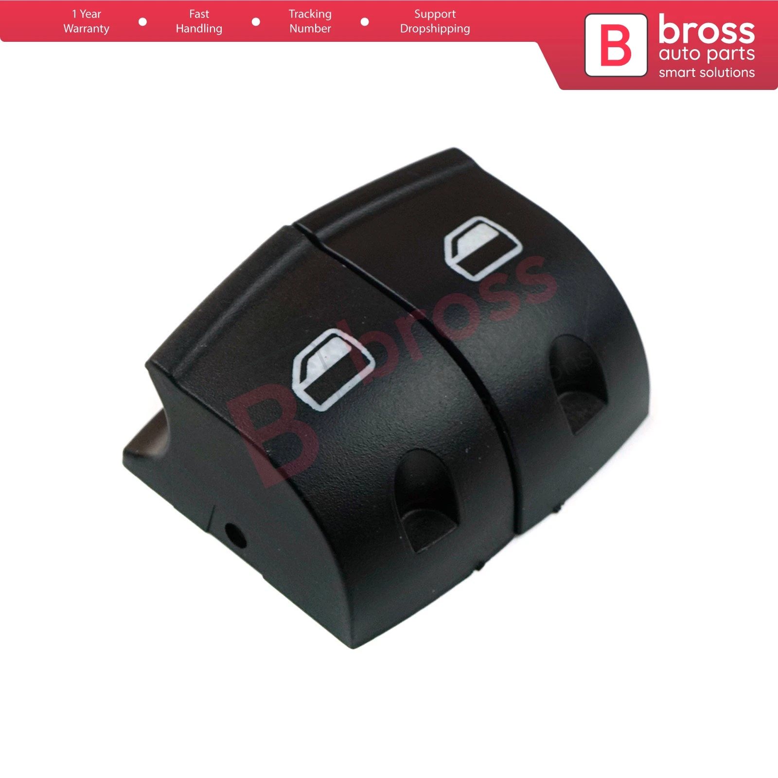 Bross Auto Parts BDP119 2 Pieces Driver Master Control Panel Switch Button Cap Cover 4F0959851 For Audi A3 8P A6 4F C6 Q7 4L