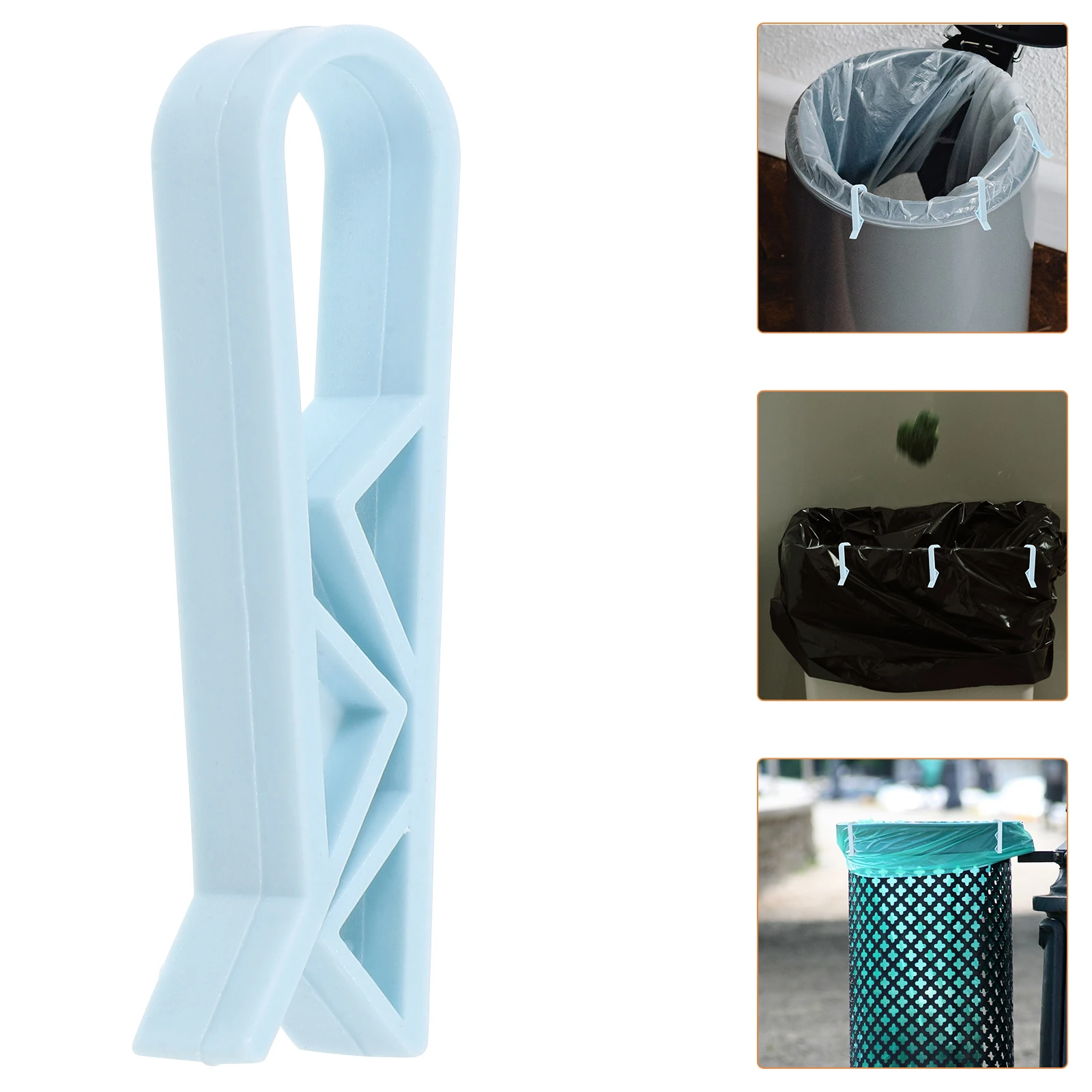

20pcs Trash Bag Clip Simple Pratical Fixed Waste Bin Bag Holder Rubbish Clip Garbage Can Clamp Holder (Blue)