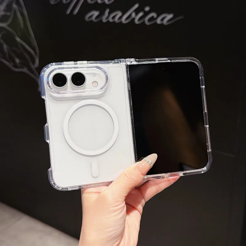 High Transparency Magnetic Shockproof Case For IPhone Ultra 18 Fold Wide For Magsafe Full Protection Flexible Slim Fit Cover
