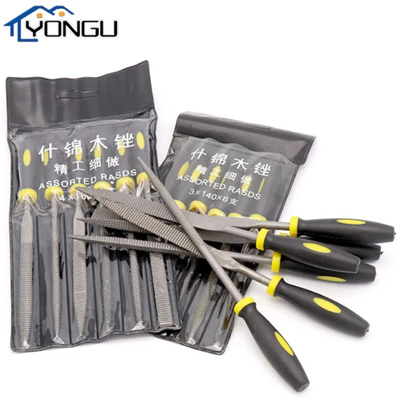 Mini File Set Small Steel File Needle  For Hand Metal Hard Wood Cork Polishing Carving Tools