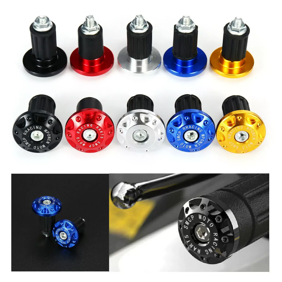 

Motorcycle Handle Bar Ends Grips Moto CNC Metal Handlebar Counterweight Plug Slider Motor Bike Grips Dirt Bike Accessories