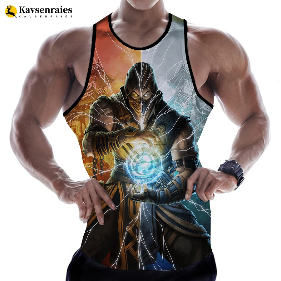 Mortal Kombat 11 Printed 3D Tank Tops Men\'s Clothing Men Women Casual Sleeveless T-shirt Hip Hop Streetwear Oversized Tops Tees