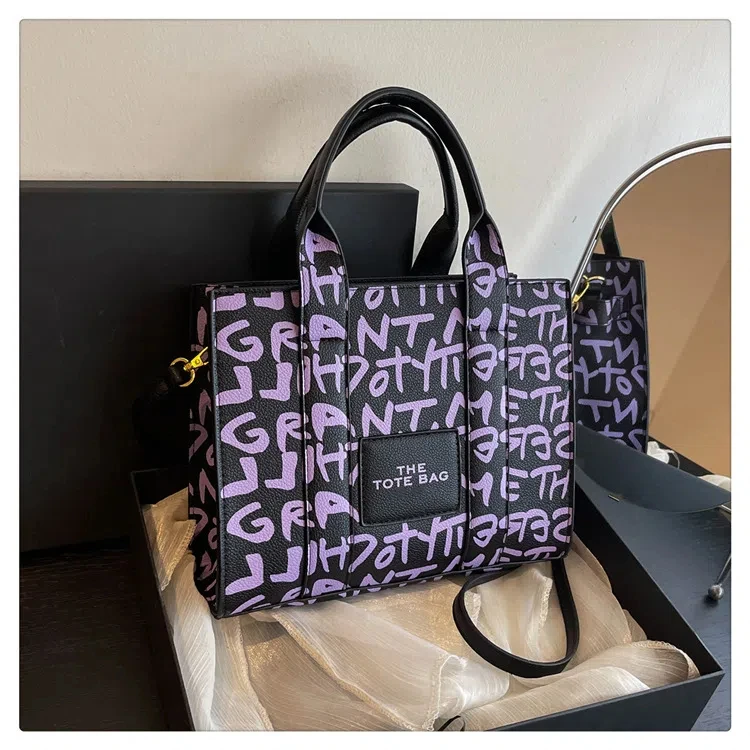 Crossbody Bags Creative Graffiti Tote Bag Fashion Personality Handheld Letters Single Shoulder Oblique Span Women's Bag