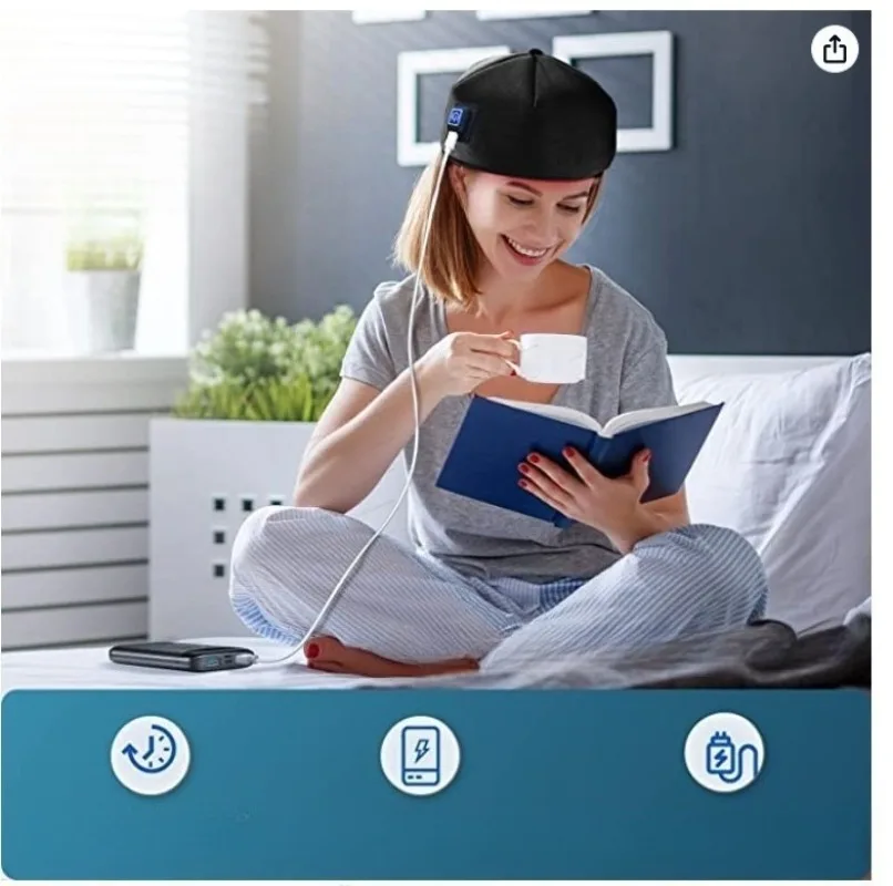 Red Light LED Heating Cap, Infrared Thermotherapy Cap for Home Hair Care, Daily Scalp Relaxation & Beauty Salon Use