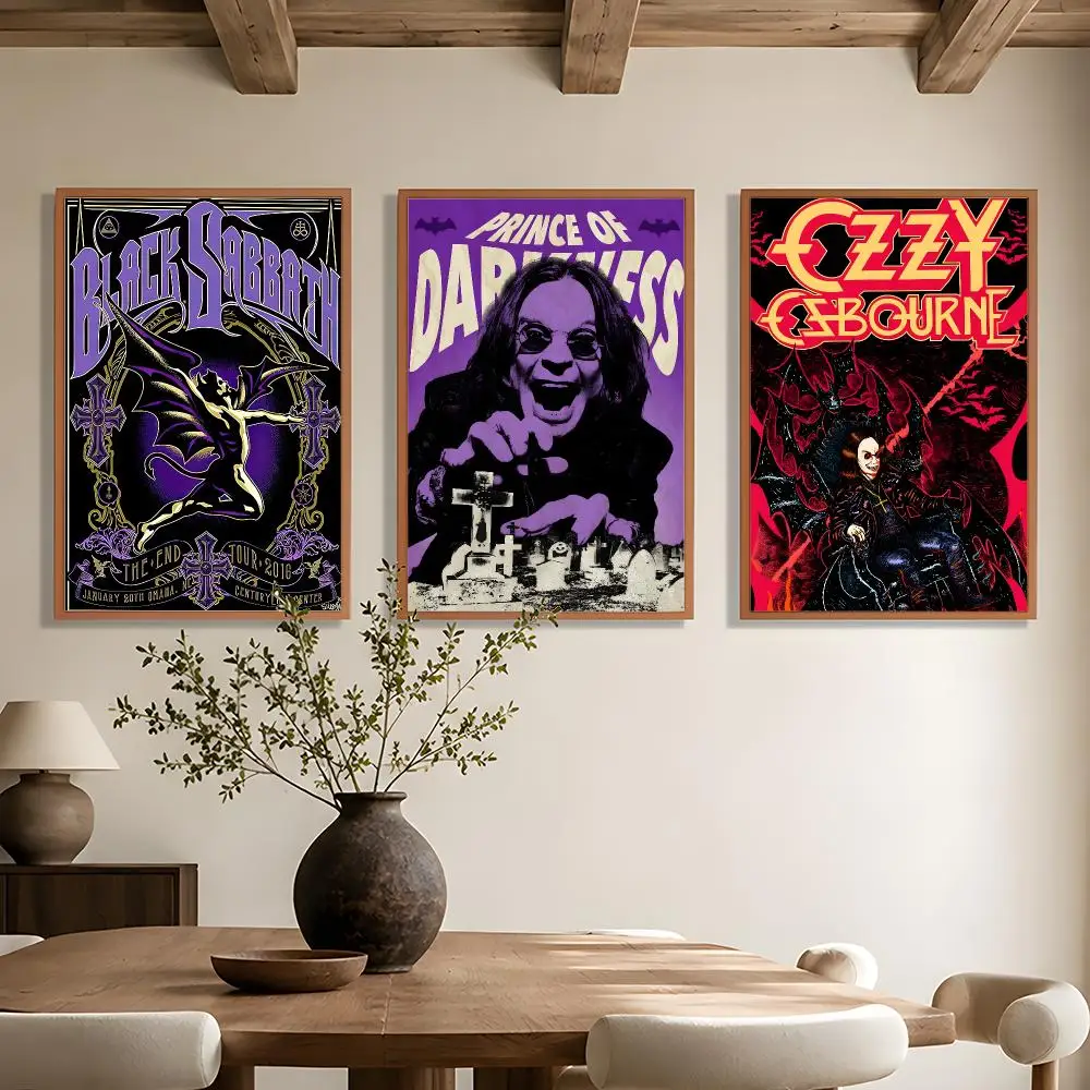 Singer Rock O-Ozzy Osbourne Poster Wall Art Poster HD Waterproof PP Print Bedroom Living Room Office Decor Gift