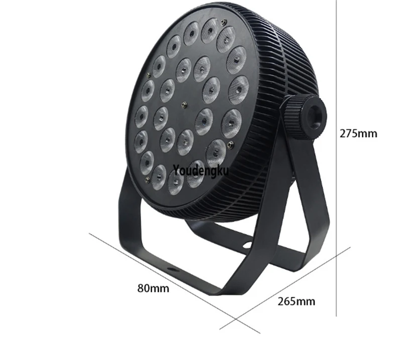 6pcs Indoor LED Par Dj party disco wedding  Stage washing Light 24x15w rgbwa 5in1 par64 led flat par can light