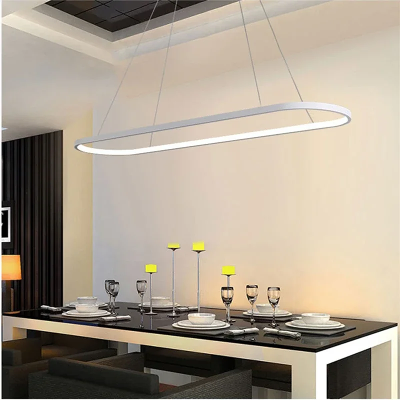 Designer Runway Oval Led Pendant Lamp Living Dining Table Island Restaurant Bedroom House Decor Lighting Ac85-260v Free Ship