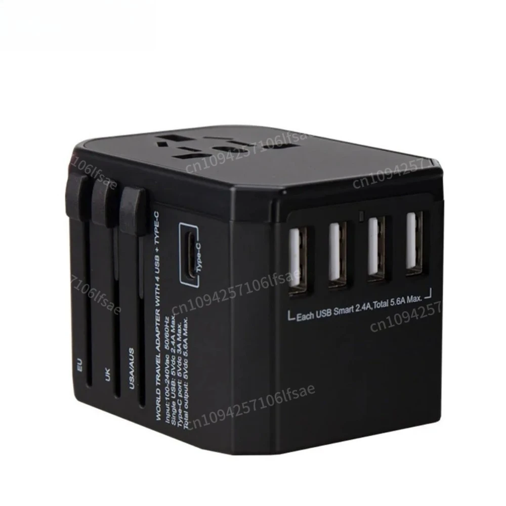 Travel Adapter International Plug Adaptor Wall USB TypeC Charger Power for iPhone iPad Android - US EU UK AU Compatible