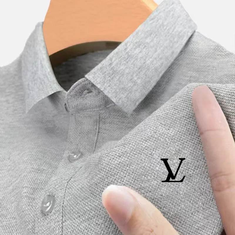 High quality men's business polo shirt, men's summer T-shirt, street fashion brand polo shirt