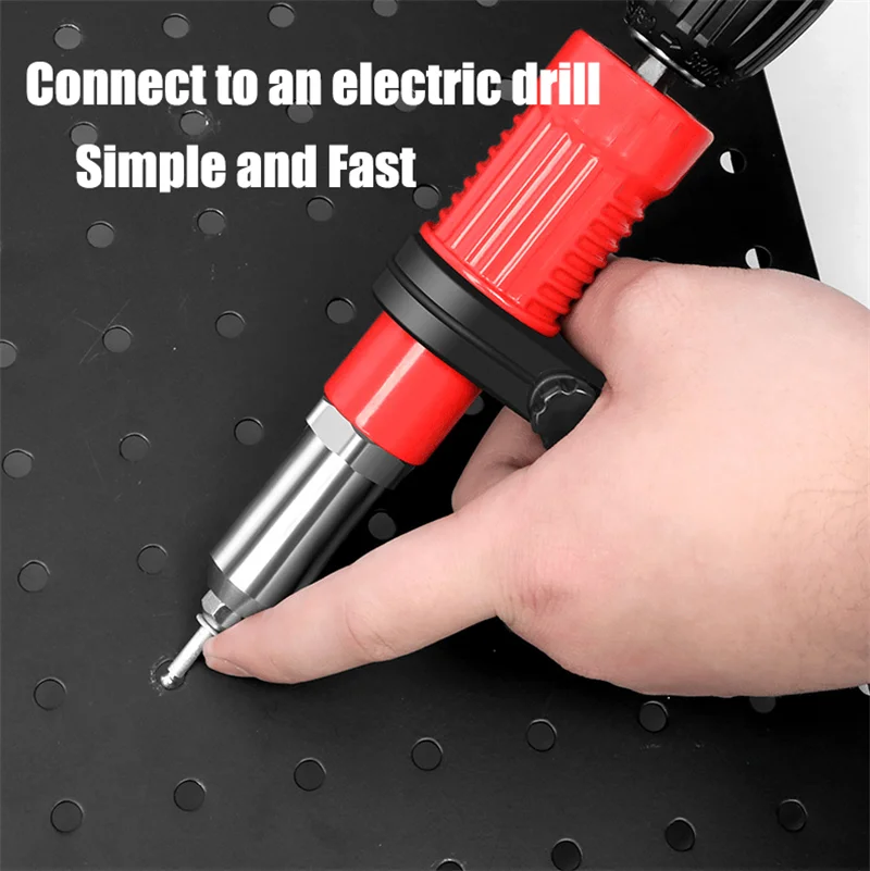 Electric Rivet Gun Conversion Head Professional Pulling Riveting Gun Rivet Drill Head Adapter Kit
