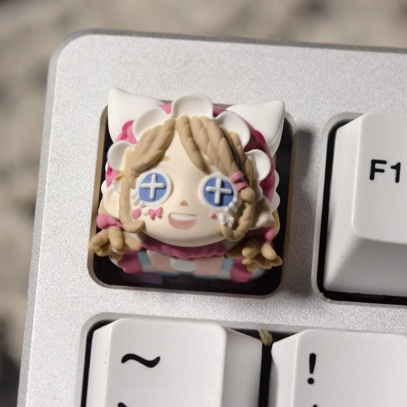 

Колпачки для клавиш Identity V в стиле аниме: персонализированные колпачки для клавиш «Заключенный», механические клавиатурные колпачки из смолы, двухмерные авторские колпачки для клавиш