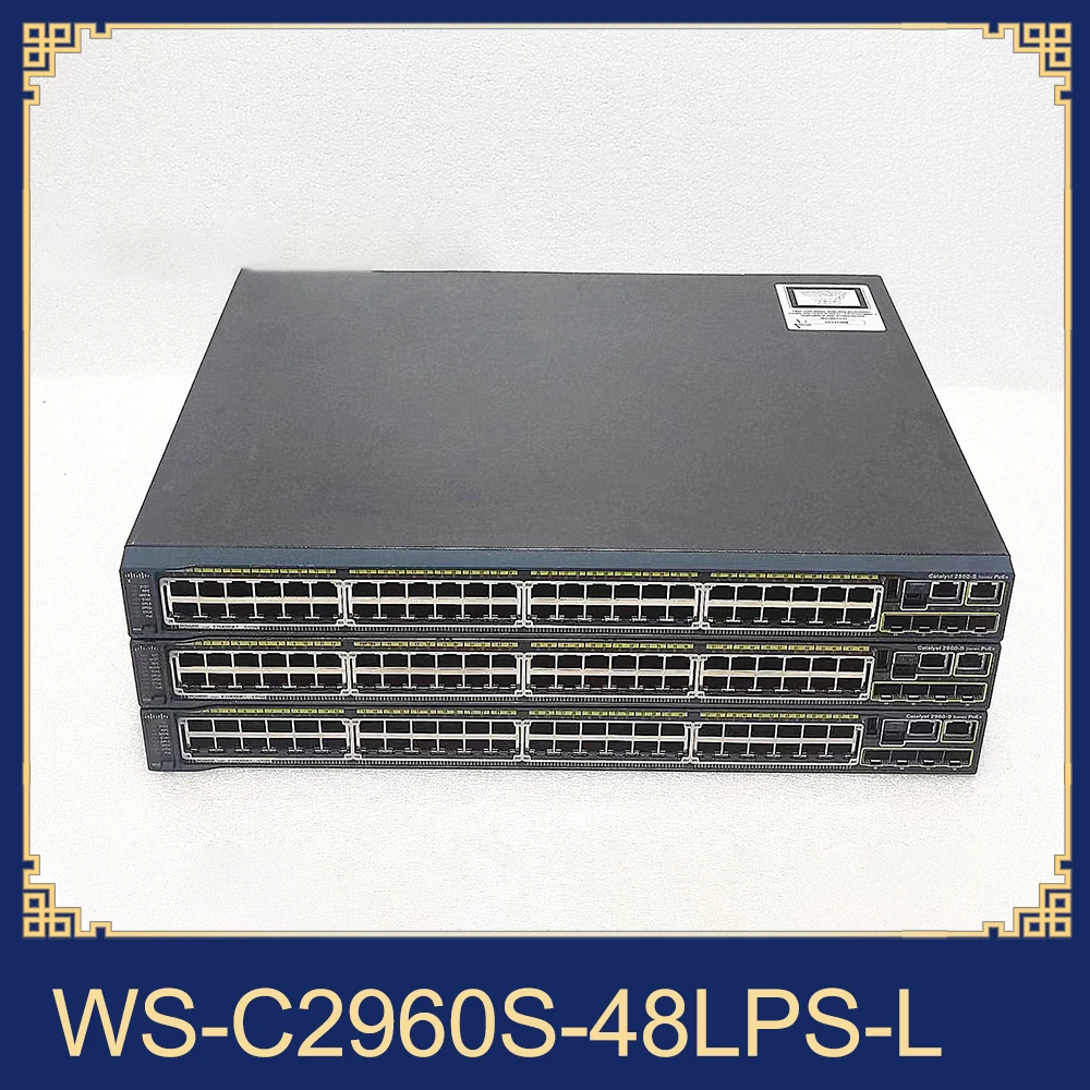 1 ชิ้นสําหรับ Cisco 48 พอร์ต Gigabit POE แหล่งจ่ายไฟการจัดการเครือข่ายสวิทช์ WS-C2960S-48LPS-L