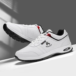 Nick Paul Casual Shoes Men's Sports Shoes Leather Sneakers Non-Slip 2024 Spring and Summer Fashion Running Air-Cushion Shoes