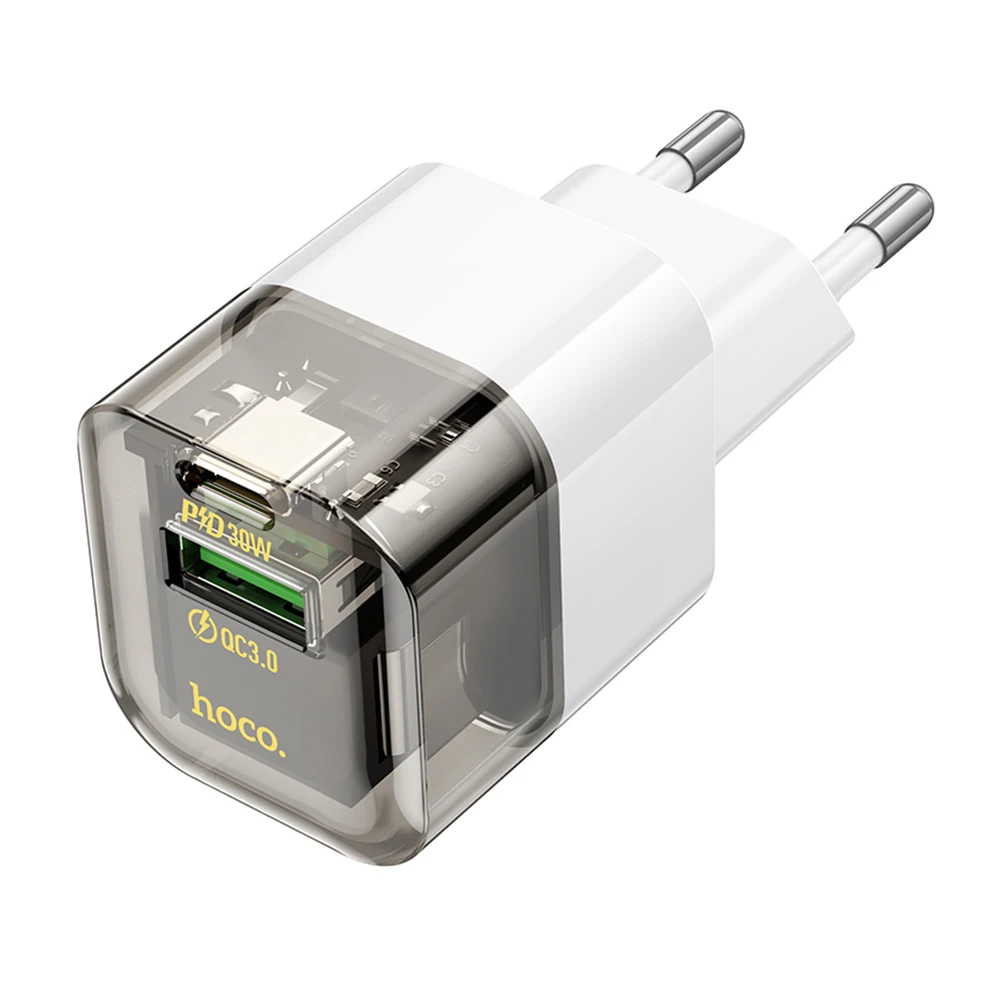 HOCO C131A PD 30 Вт USB-зарядное устройство PD QC 3.0 Быстрое зарядное устройство для iPhone 16 15 14 13 Pro Зарядное устройство для телефона