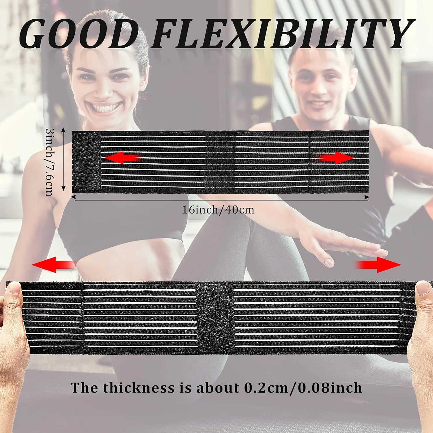 

Функциональный набор из 4 черных компрессионных браслетов для облегчения запястного туннеля для взрослых — поддерживающий, удобный и регулируемый — идея