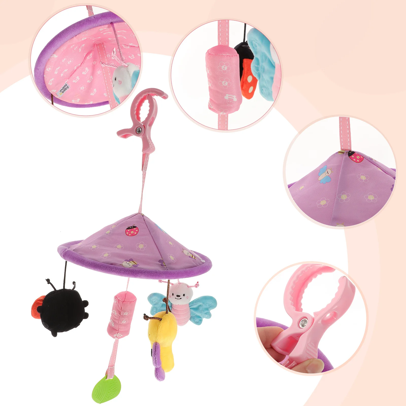 Ozdoba do wózka dziecięcego, karuzela do łóżeczka, miękka zawieszka do łóżeczka niemowlęcego, karuzela do fotelika samochodowego dla noworodka wspomagająca rozwój.