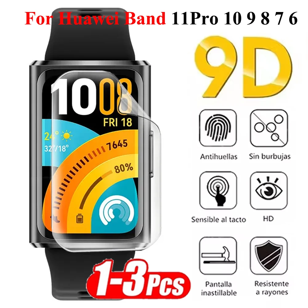 Für Huawei Band 11 Pro 10 9 8 7 6 Hydrogel-Folie HD-Displayschutzfolien für Huawei Band 11 Smartwatch Vollständig abdeckende Schutzfolien.