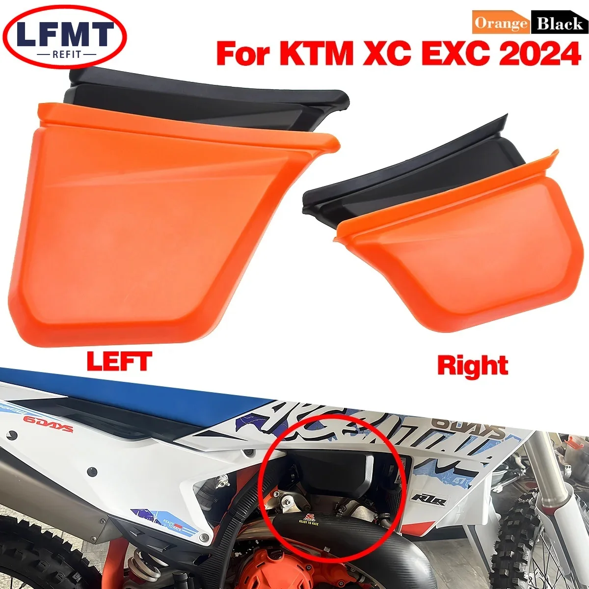 Motorrad-Öltank-Schutzabdeckung links und rechts für KTM 150EXC 250EXC 300EXC 125XC 250XC 300XC EXC300 SIX DAYS 2024