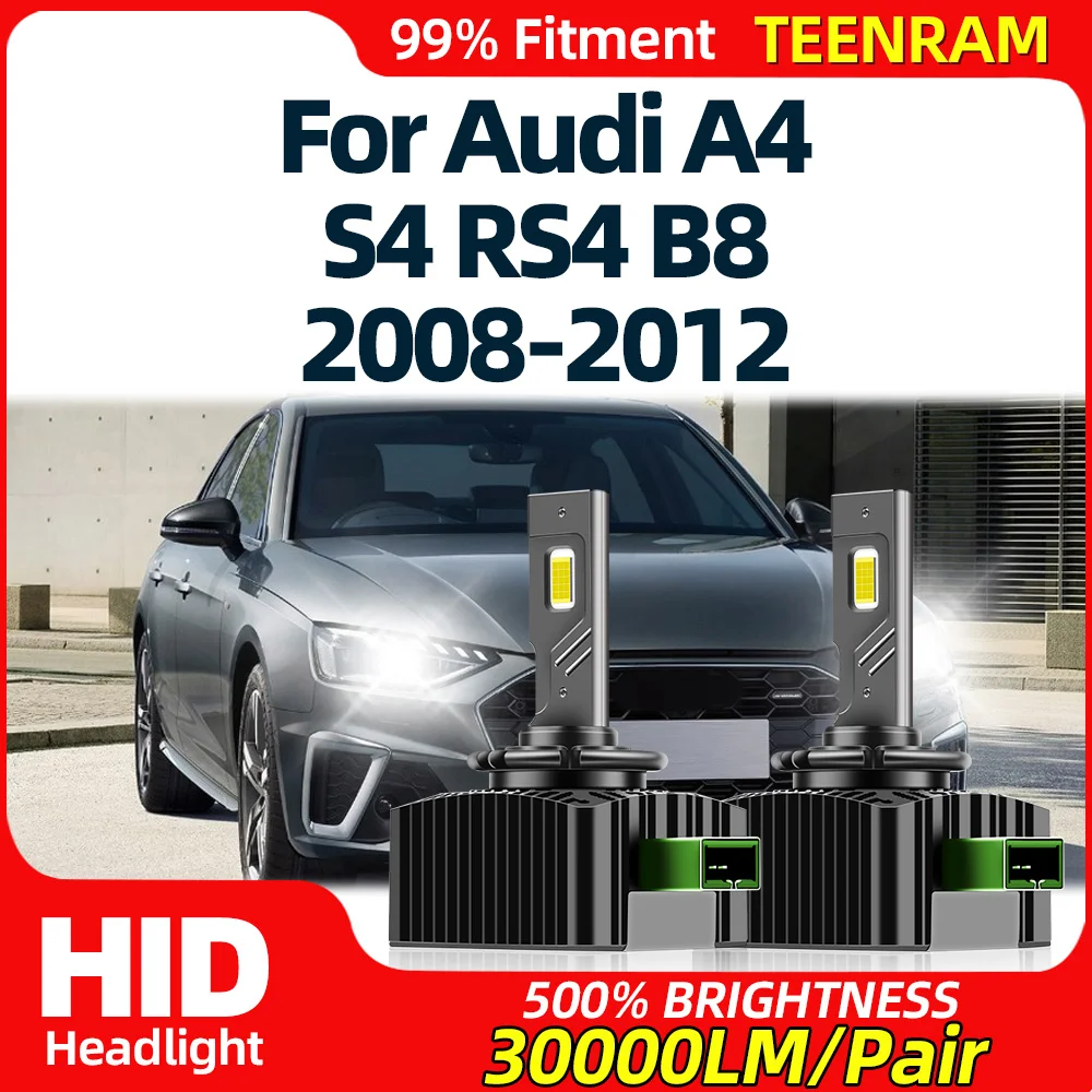 

LED Car Headlights 30000LM 120W Plug&Play 1:1 HID Xenon Lamps 6000K White For Audi A4 S4 RS4 B8 2008 2009 2010 2011 2012