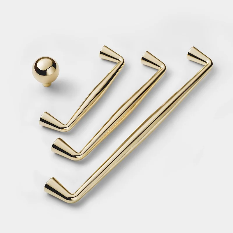Modern Straight Cabinet Door Handles Golden Kitchen Cupboard Wardrobe Closet Pull Handles Drawer Knob Long Bar Furniture Pulls