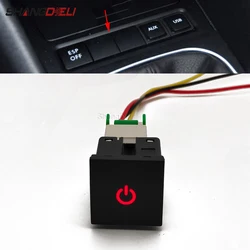 Auto Accessories For VW Jetta Golf 6 MK6 Car Red LED Light Power On Off Push Button Switch