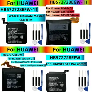 Bilashmart HB572728EGW HB572728EGW 11 HB572728EFW HB572728EGW 11 BackShell Battery Suitable Huawei WATCH Battery +tool