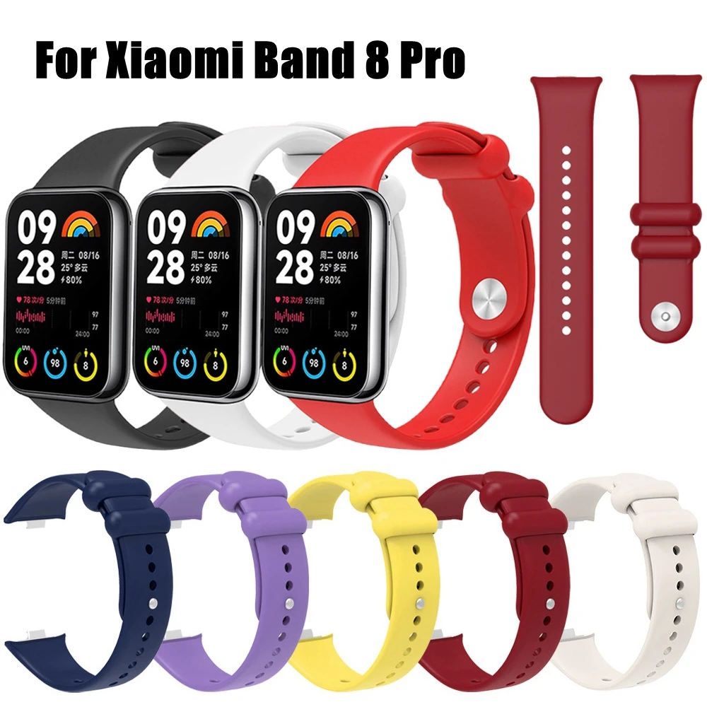 Soft TPU Wristband for Xiaomi Band 8 Pro Repacement Strap Belt Miband 8pro Silicone Bracelet