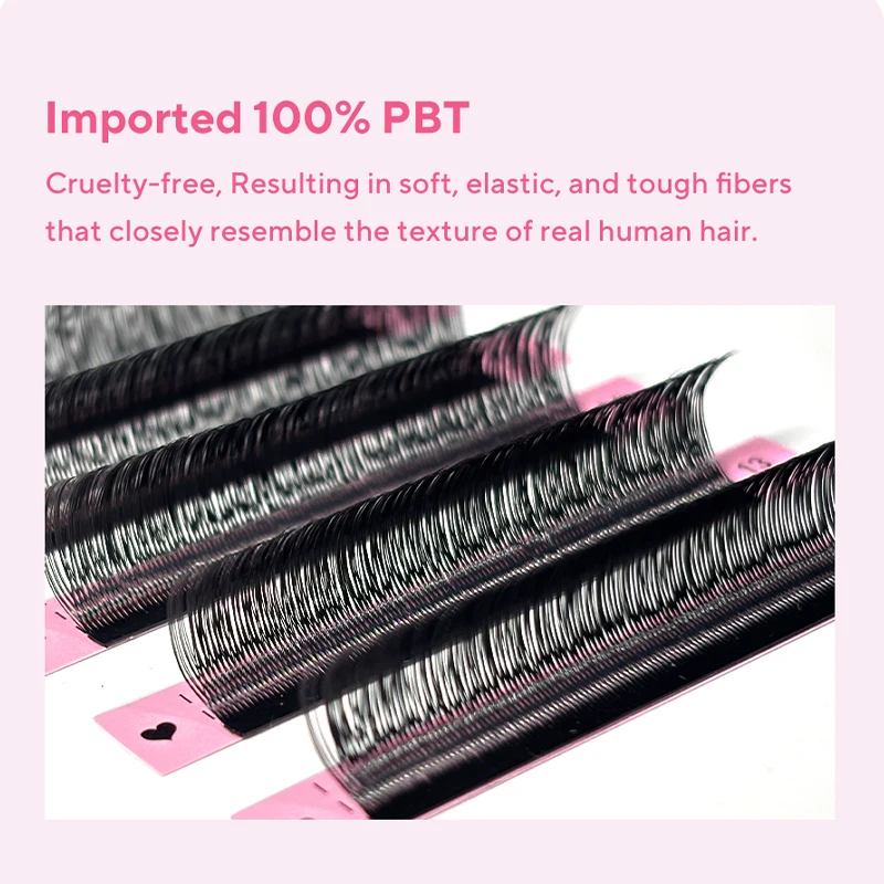 DIYDAY Extensión de Pestañas en Forma de U Fácil de Aplicar Volumen 3D Postizas Naturales Sueltas Forma U YY Visón Falso para Maquillaje 4