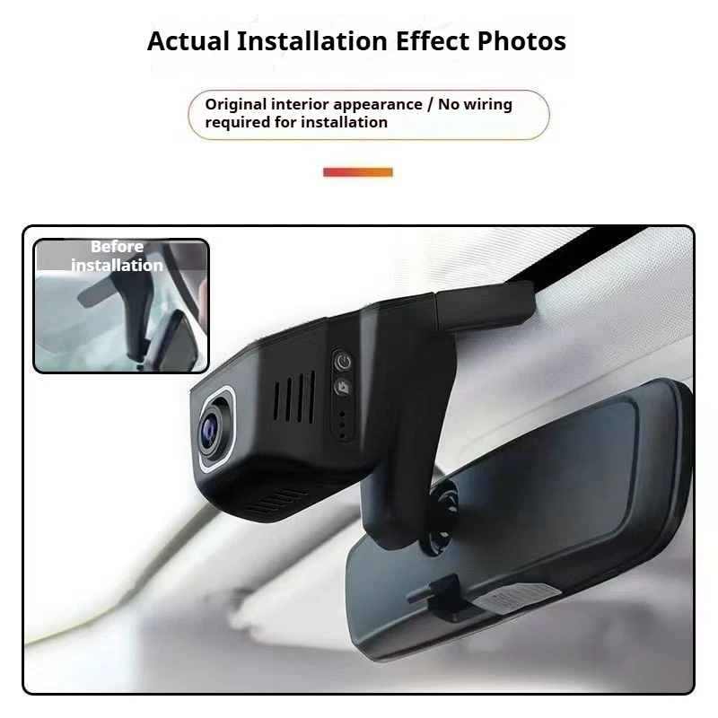 U-shaped  High Definition Driving Recorder Wifi Mobile Phone Interconnection 1080P Support 4K Double Recording Single Recording