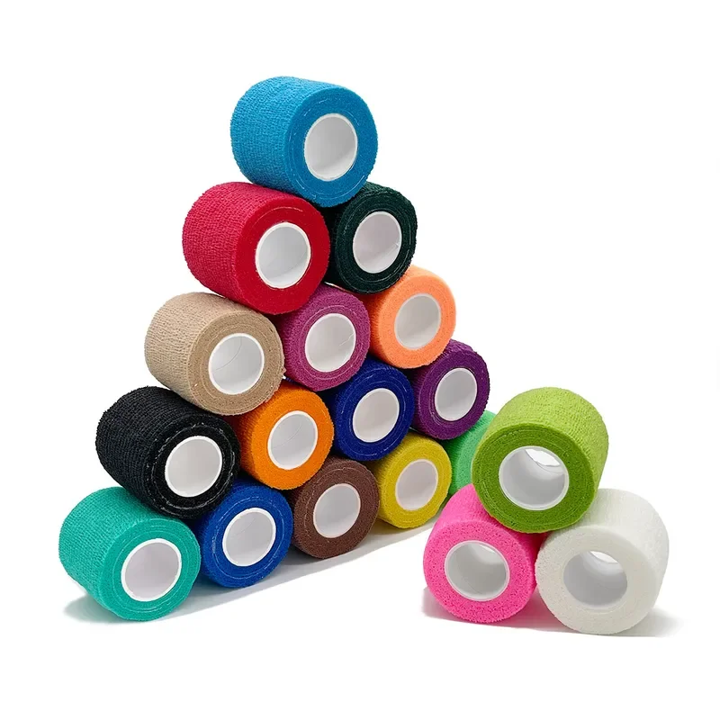 1/6/10 rolls Self Adhesive Elastic Bandage, Sports Tattoo, Breathable Kinematic Tape Wrapped For Finger Wrist Ankle Injuries