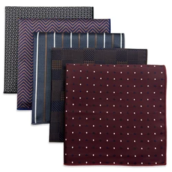 2025 New 5 Pieces Mens Pocket Square Classic Assorted Handkerchiefs Wedding Fashion Formal Bundle