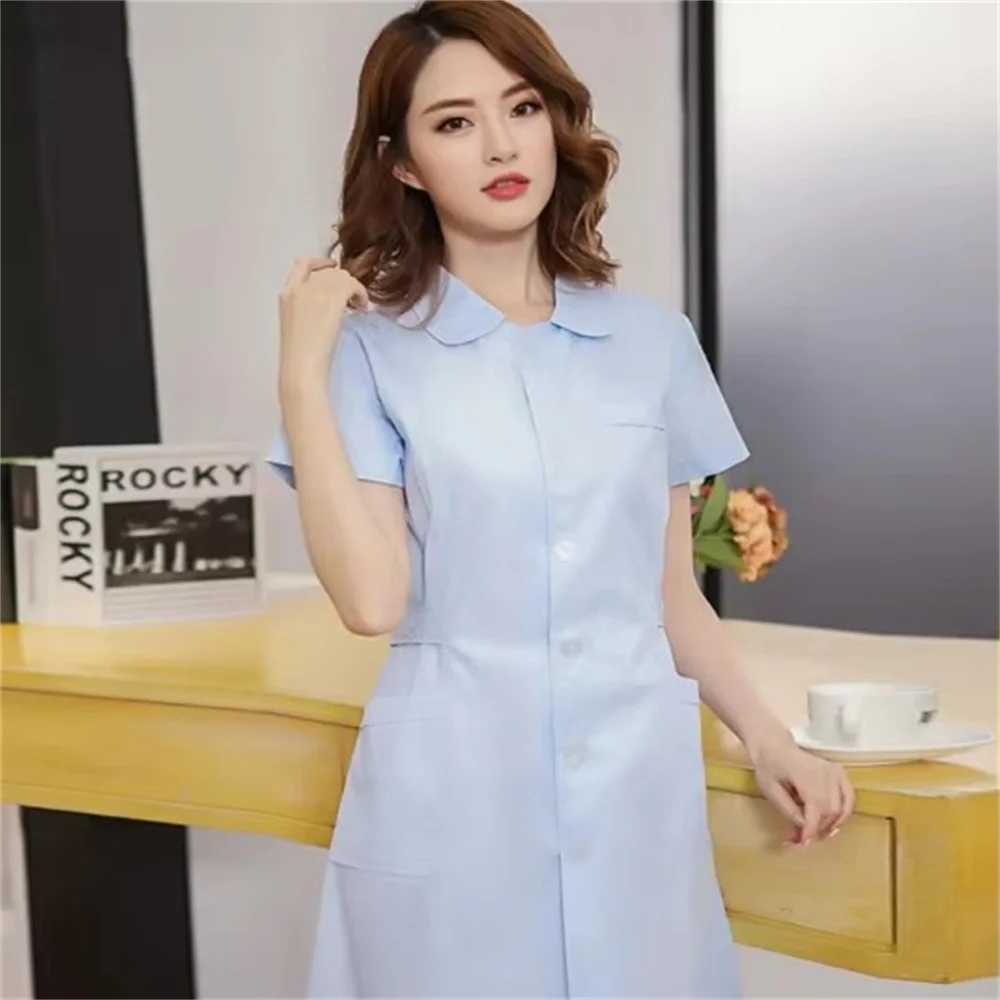 

New anti-wrinkle cotton scrub overalls beauty salon care uniform laboratory pet shop scrub overalls overalls spa uniform