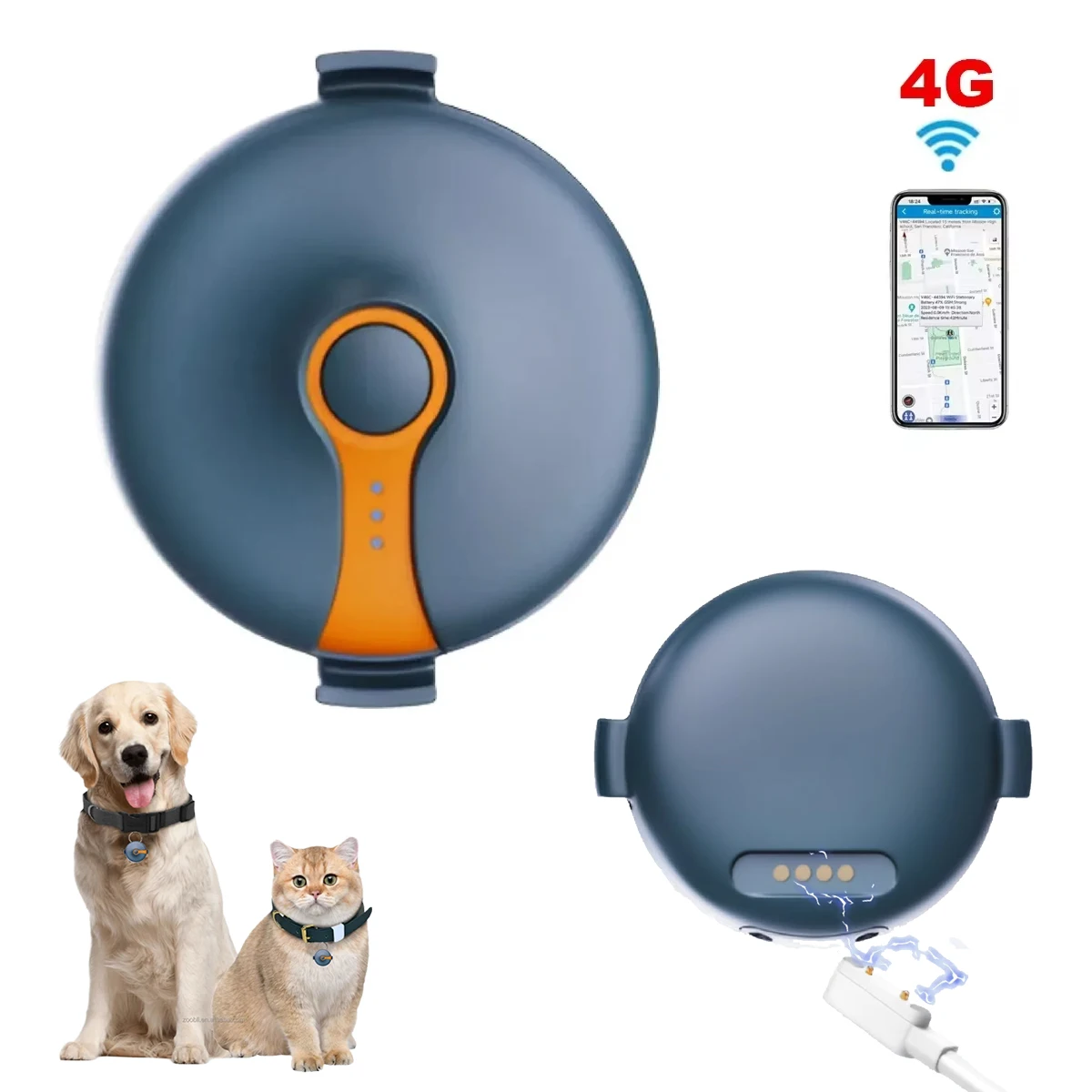 

4G Gps Tracker for Dogs Pet Waterproof Mini Gps for Pets Tracker Smart Finder Anti-loss Real-time Location for Cats Accessories