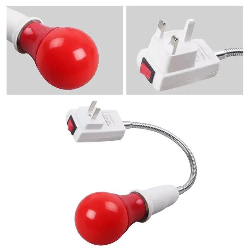 DT23 1W Darkroom Safe Light LED Bulb E27 Red Lamp for Film Processing Analog Photography EU Plug