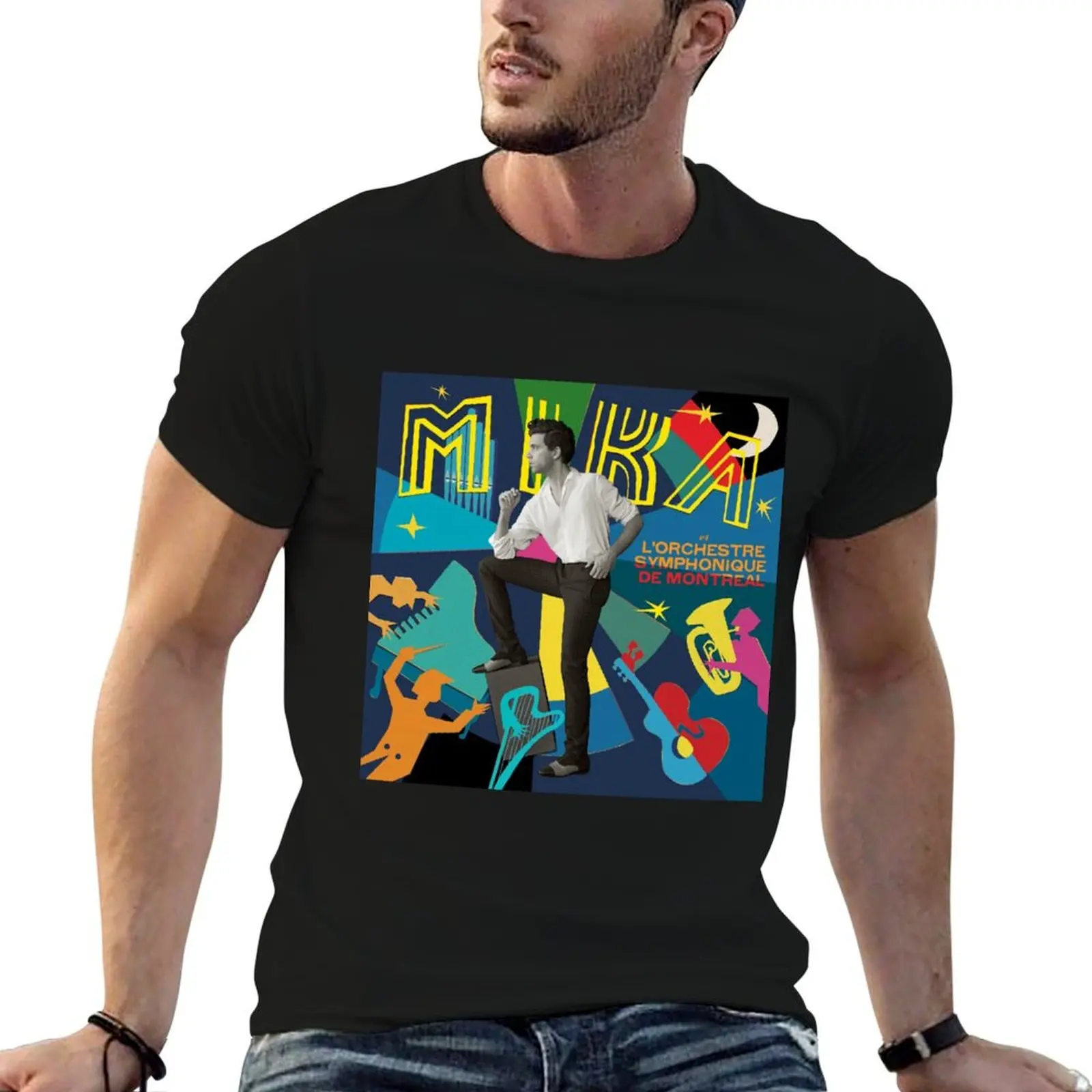 Camiseta Mika Mika y la Orquesta Sinfónica de Montreal, camisetas divertidas, camisetas de algodón, camiseta de diseñador