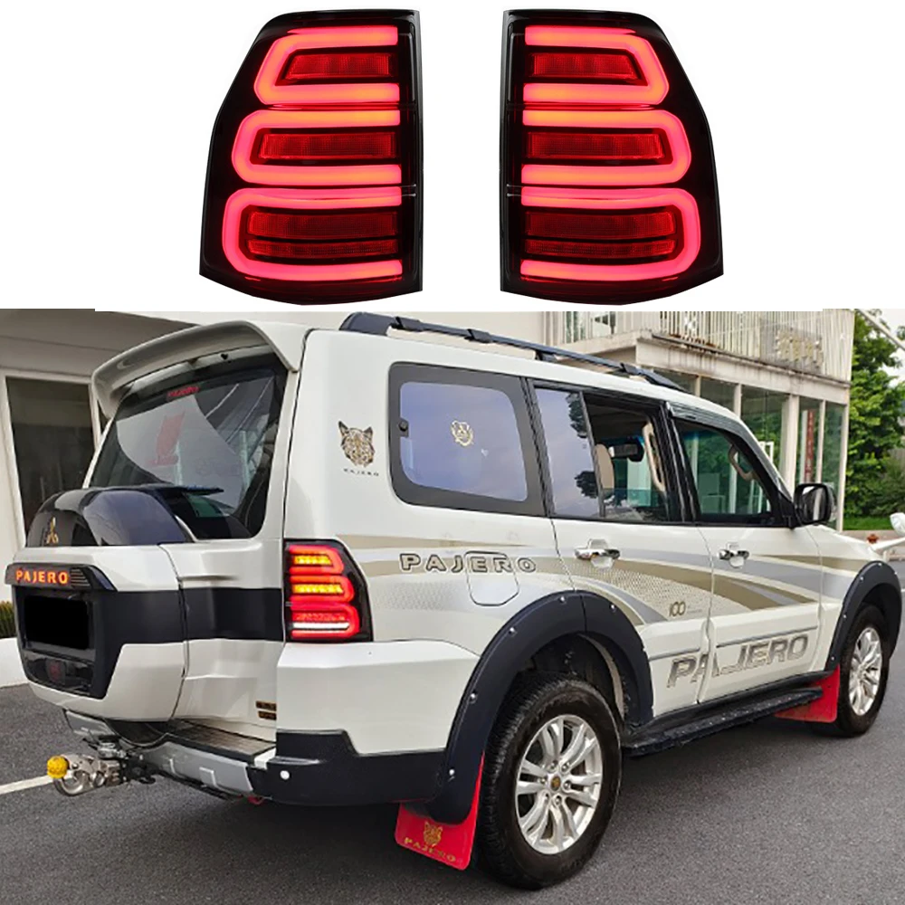 CAR LED TAIL LIGHT ASSEMBLY VECHILE REAR LAMP FIT FOR MITSUBISHI PAJERO V93 V97 2009-2023 BRAKE TURN SIGNAL REVERSE REAR LIGHT