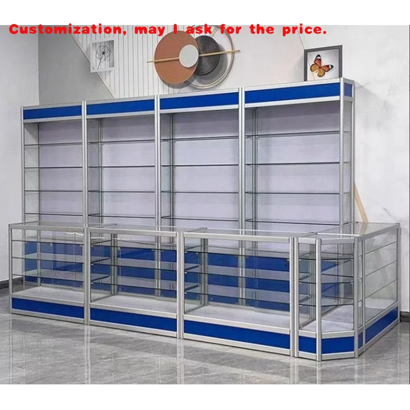 

custom.Sharewin Customized Glass Cabinet Display Smoke Shop Showcase Cigar Display Racks Storefronts